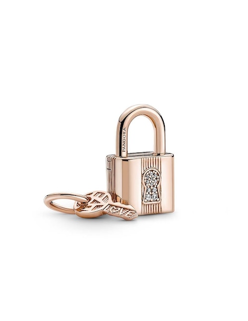 Charm Pandora de plata 14 K zirconia cúbica