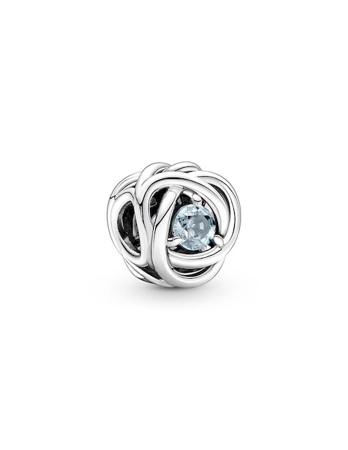 Dije irregular Pandora de plata P925 cristal