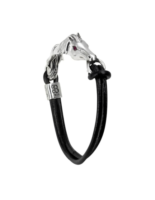 Pulsera de plata con acabado liso