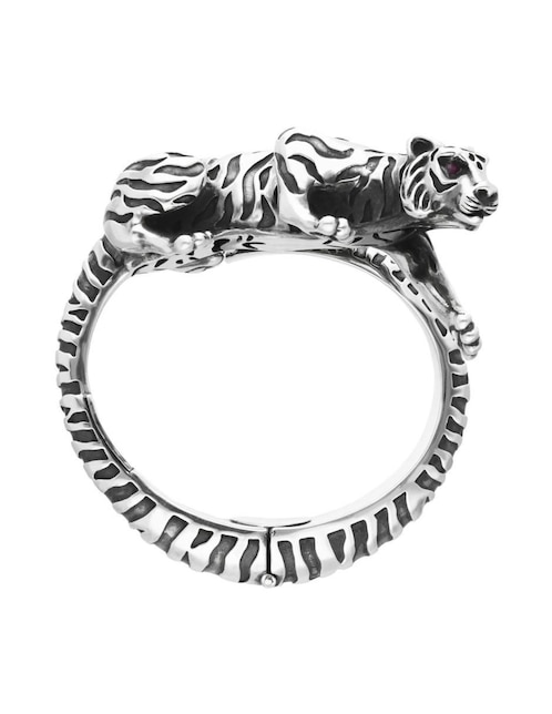 Brazalete Talleres de los Ballesteros de plata con acabado oxidado