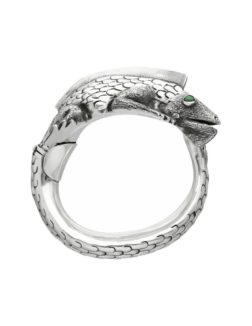 Brazalete Talleres de los Ballesteros de plata con acabado oxidado