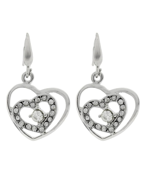 Imagen de producto Aretes de corazón Ocean Heart con acabado brillante cristal