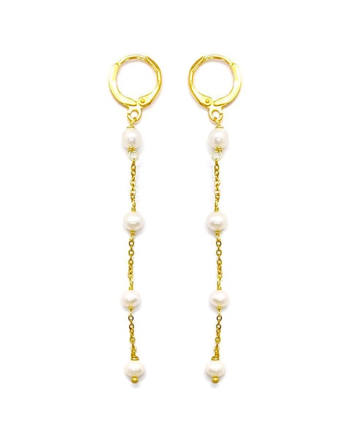 Aretes Malia Joyería con acabado brillante perla