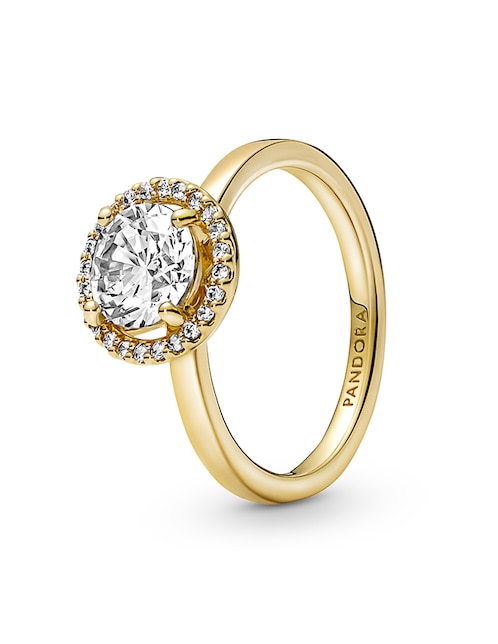 Anillo Pandora Timeless de plata P 925 zirconia cúbica con acabado baño de oro
