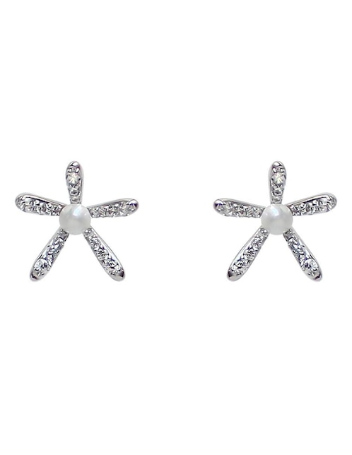 Broqueles de plata P 925 con acabado brillante zirconia
