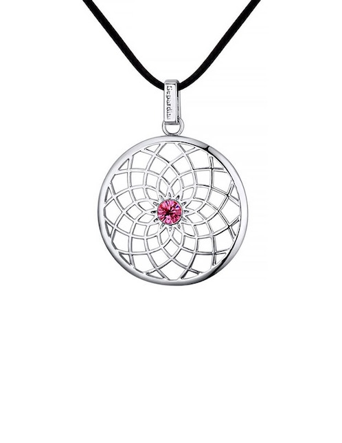 Dije circular de plata cristal 1