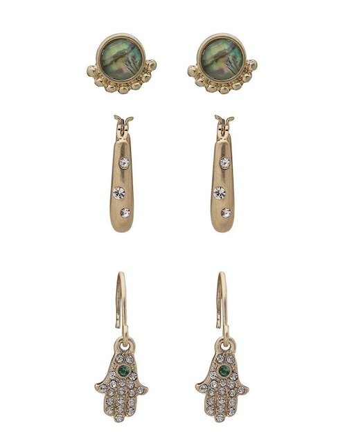 Aretes de mano Lonna & Lilly con acabado brillante resina