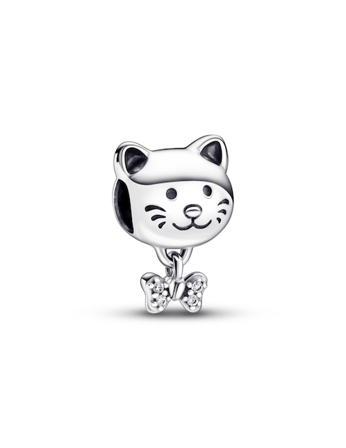 Charm de gato Pandora moments pdp de plata zirconia cúbica