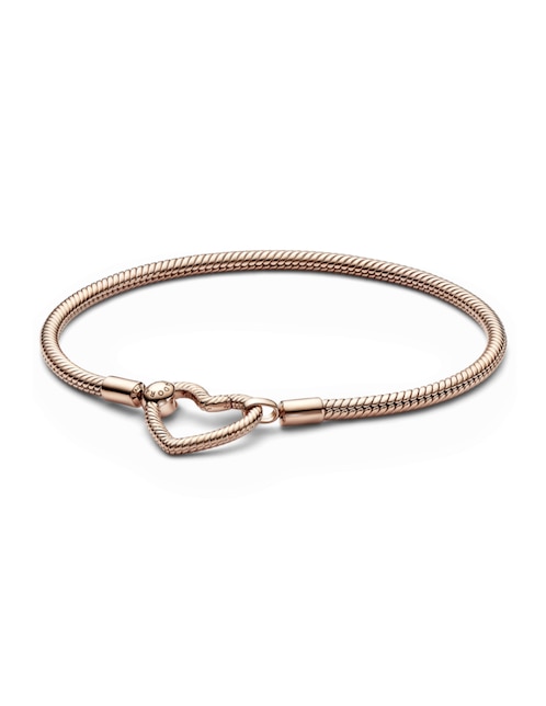 Pulsera Pandora de plata con acabado baño de oro rosa