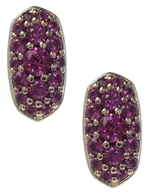 Broqueles ovalados Kendra Scott Grayson con acabado baño de oro cristal