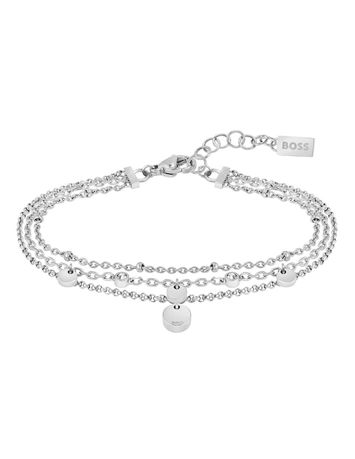 BRAZALETE HUGO BOS, UNITALLA, PLATEADO