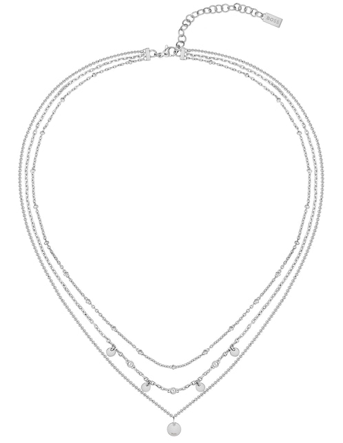 Collar Hugo Boss Iris de acero inoxidable cristal