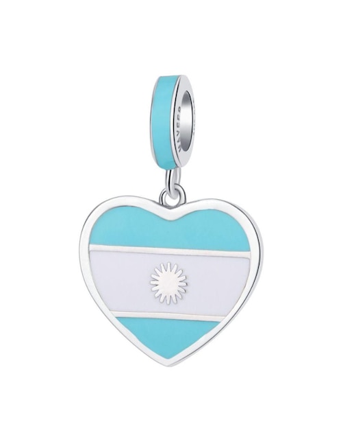 Charm de corazón Mayfer Joyería mundial de plata P 925