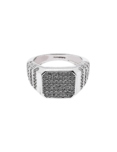 Anillo Crixus Joyeria P 925 de plata zirconia pavé