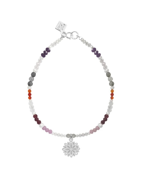 Pulsera Anante de plata Gerbera con acabado brillante