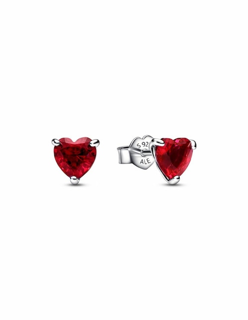 Aretes de aro de corazón Pandora Timeless de plata con acabado plateado cristal