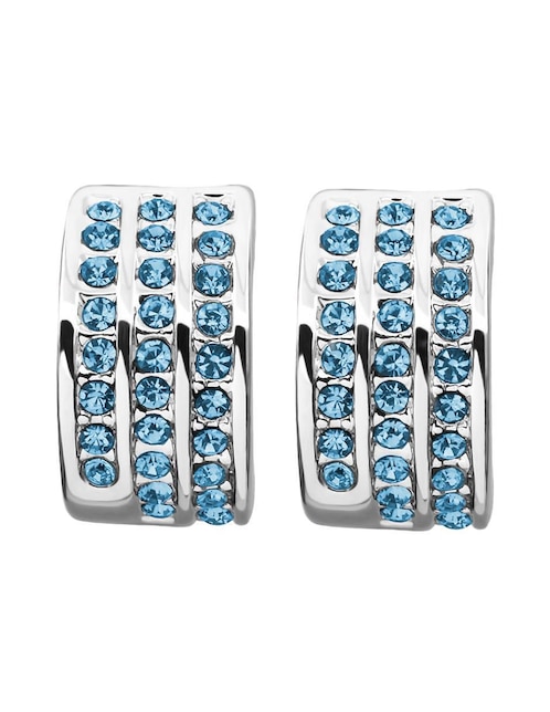 Arracadas Ocean Heart con acabado brillante cristal
