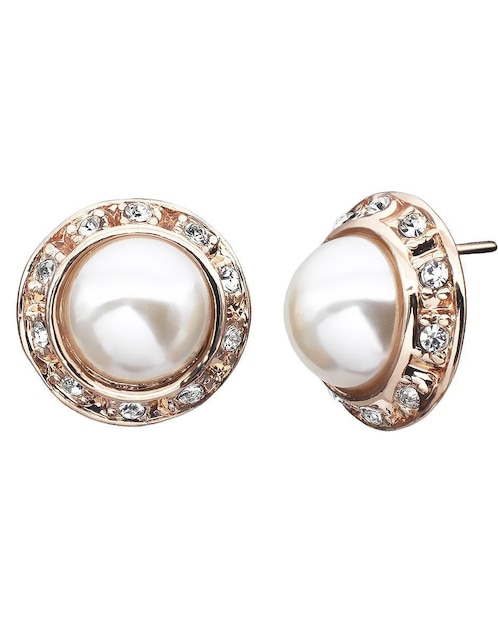 Aretes redondos Ocean Heart con acabado brillante cristal