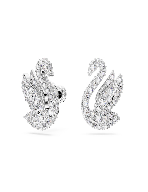 Aretes de cisne Swarovski Swarovski Iconic Swan con acabado brillante