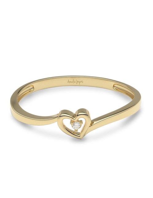 Anillo "de (si aplica)" corazón amelie joyas sin colección sin temática 14 k "de" oro zirconia