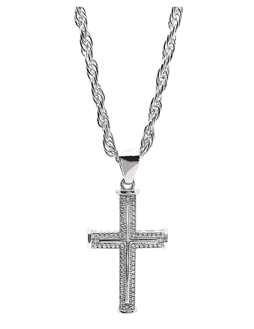 Collar con dije de cruz Crixus Joyeria de plata P 925