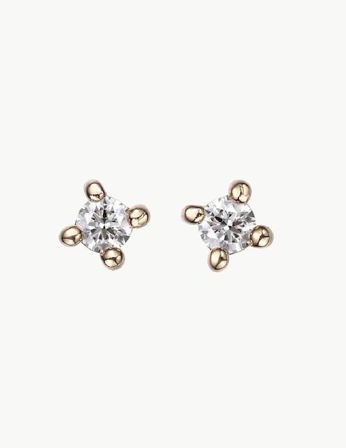 Aretes Classic con acabado baño de oro circonita 1