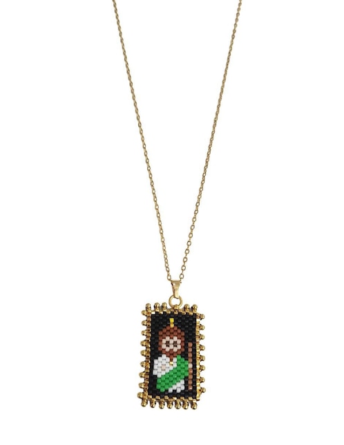 Collar san judas tadeo Koua Itz de baño de oro
