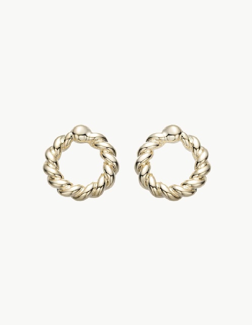 Aretes de dona Apodemia Classic con acabado baño de oro