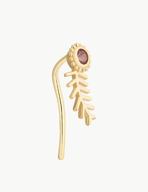 Aretes Apodemia Sea Creatures con acabado baño de oro turmalina