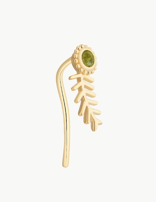 Aretes Apodemia Sea Creatures con acabado baño de oro turmalina