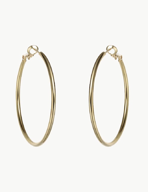 Arracadas Classic con acabado baño de oro 1