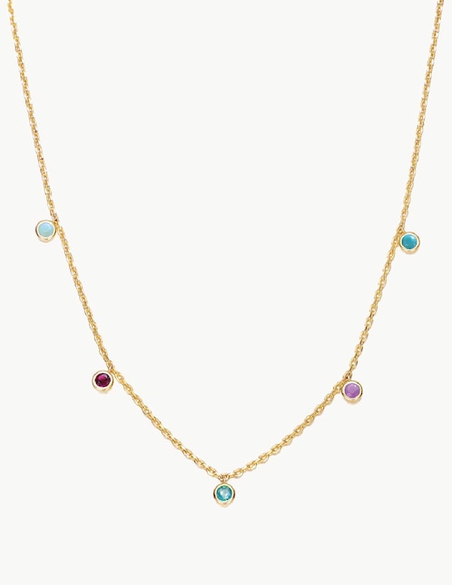 Collar Lago Verde de baño de oro 18 K 1