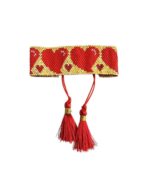 Brazalete Koua Itz con cristal Miyuki Corazón