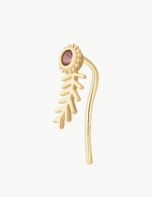 Aretes Apodemia Sea Creatures con acabado baño de oro turmalina