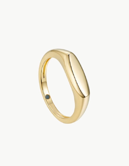 Anillo con gema Engrave con acabado baño de oro 1
