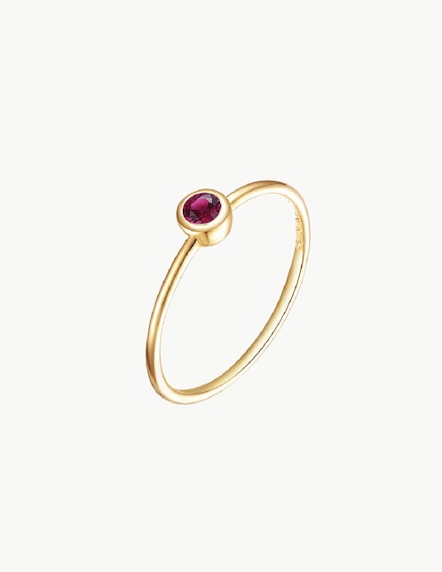 Anillo con gema Lago verde circonita con acabado baño de oro 1