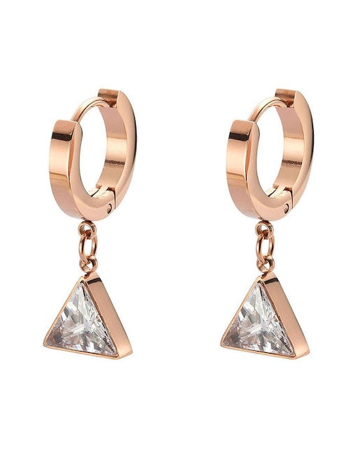 Aretes de triángulo con acabado brillante cristal Aretes de triángulo con acabado brillante cristal