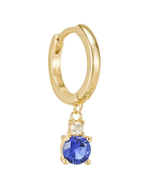 Aretes huggies Carmela Mía de plata P925 zirconia