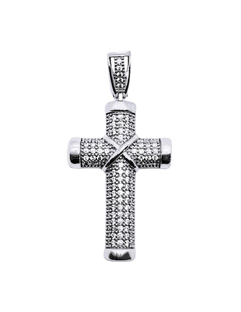Dije de cruz Crixus Joyeria de plata P 925 zirconia