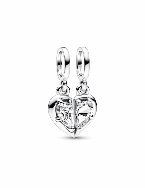 Charm de corazón Pandora Moments de plata zirconia cúbica
