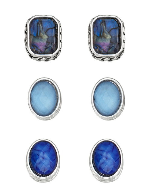 Aretes redondos Napier con acabado brillante