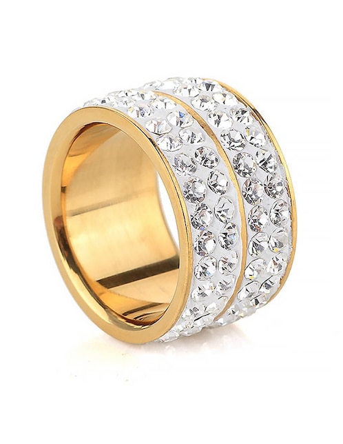 Anillo multi gemas Ocean Heart cristal brillante