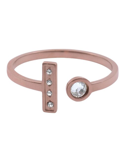 Anillo de letra x Luckyly zirconia cúbica brillante