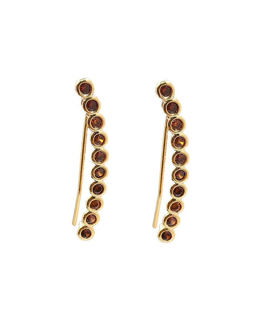 Aretes Oro Angelus con acabado brillante zirconia