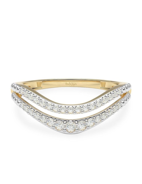 Anillo "de (si aplica)" redondo amelie joyas sin colección sin licencia 14 k "de" oro zirconia