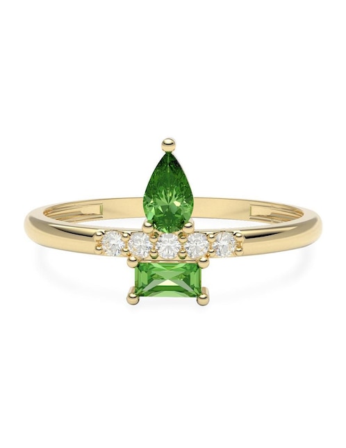 Anillo "de (si aplica)" redondo amelie joyas sin colección sin licencia 14 k "de" oro zirconia