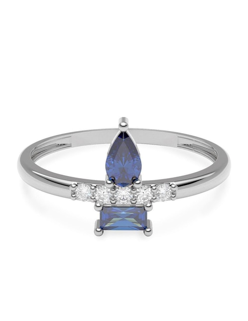 Anillo 14 k de oro zirconia brillante 1