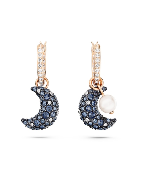 Aretes de luna Swarovski con acabado pavé