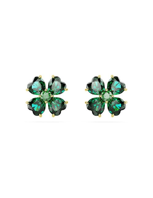 Broqueles de flor Swarovski con acabado brillante