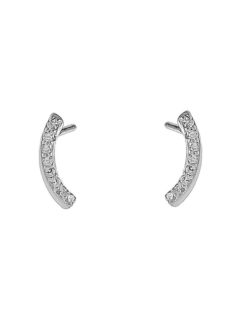 Aretes Sofia Blum de plata P 925 con acabado plateado zirconia